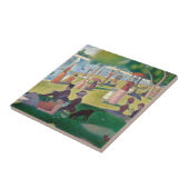 Sonntag auf La Grande Jatte Seurat Malerei Fliese (Seite)