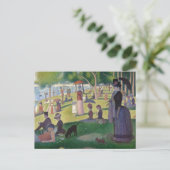 Sonntag auf La Grande Jatte Seurat Malerei Postkarte (Stehend Vorderseite)