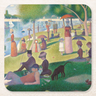 Sonntag auf La Grande Jatte Seurat Malerei Rechteckiger Pappuntersetzer