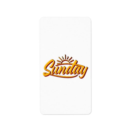 SONNTAG BEST SOMMER ADRESSAUFKLEBER (Vorne)