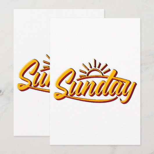 SONNTAG BEST SOMMER EINLADUNG (Vorne/Hinten)