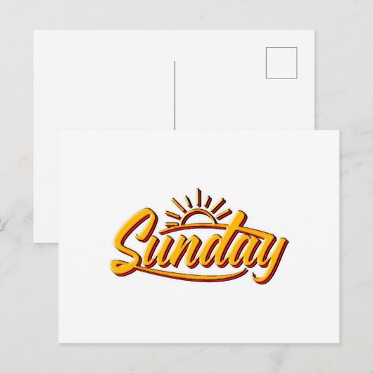 SONNTAG BEST SOMMER POSTKARTE (Vorne/Hinten)