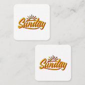 SONNTAG BEST SOMMER QUADRATISCHE VISITENKARTE (Vorne/Hinten)