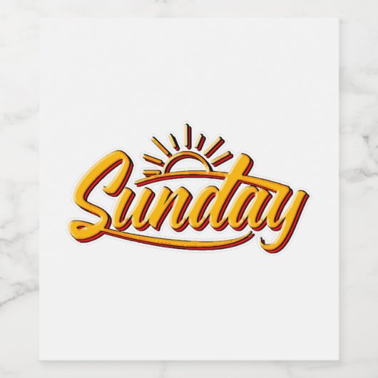 SONNTAG BEST SOMMER WEINETIKETT (Einzelnes Label)