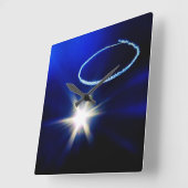 Sonntag Blue sky Oshkosh Airventure Quadratische Wanduhr (Winkel)