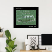 Sonntag Drive Haiku Art Print Poster (Heimbüro)