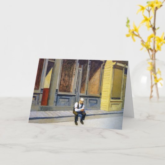 Sonntag | Edward Hopper | Karte (Gelbe Blume)