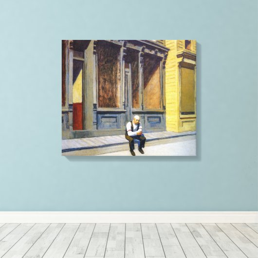 Sonntag | Edward Hopper | Leinwanddruck (Insitu (Holzboden))