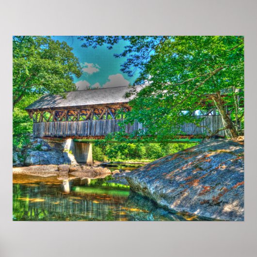 Sonntag Fluss Brücke, Bethel, Maine Poster (Vorne)