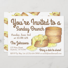 Sonntag Frühstück Brunch Biscuits Wurst Gravy Einladung