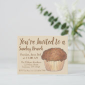 Sonntag Frühstück Brunch Streusel Crumb Muffin Einladungspostkarte (Stehend Vorderseite)