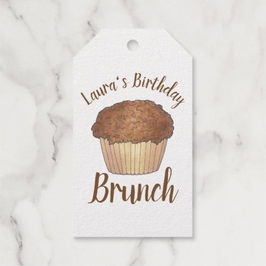 Sonntag Frühstück Brunch Streusel Crumb Muffin Geschenkanhänger (Rückseite)