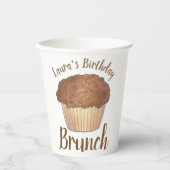 Sonntag Frühstück Brunch Streusel Crumb Muffin Pappbecher (Vorderseite)