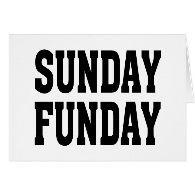 Sonntag Funday (Vorderseite (Horizontal))