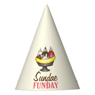 SONNTAG FUNDAY Banana Split Ice Partyhütchen