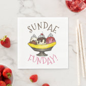 SONNTAG FUNDAY Banana Split Ice Serviette (Beispiel)