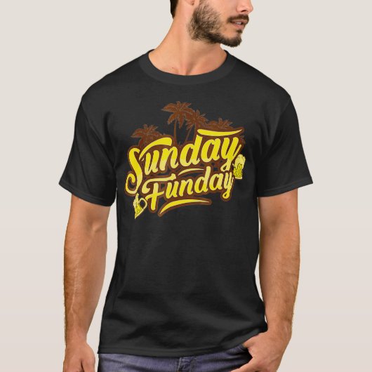 Sonntag Funday Beer Drink T-Shirt (Vorderseite)