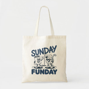 Sonntag Funday Golf Lustiges Golfen Golfer Retro Tragetasche