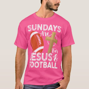 Sonntag für Jesus und Fußball lustig Christlich T-Shirt