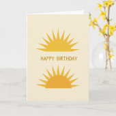 Sonntag Geburtstag Strahlenkarte Karte (Gelbe Blume)