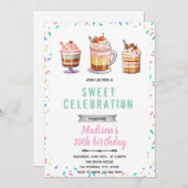 Sonntag Geburtstagsfeier Einladung (Vorne/Hinten)