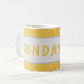 Sonntag Heute – Minimales Kaffeetassendesign Kaffeetasse (Vorderseite Links)