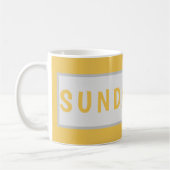Sonntag Heute – Minimales Kaffeetassendesign Kaffeetasse (Links)