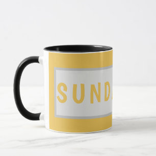 Sonntag Heute – Minimales Kaffeetassendesign Tasse