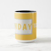 Sonntag Heute – Minimales Kaffeetassendesign Tasse (Zentrum)