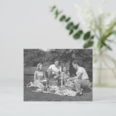 Sonntag im Park mit Freunden Postkarte (Stehend Vorderseite)