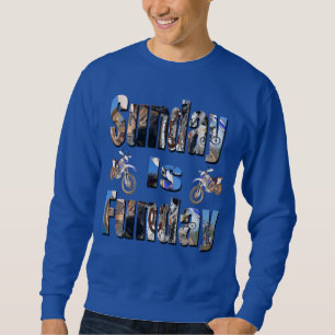 Sonntag ist das Funday Motorrad Picture Logo, Sweatshirt