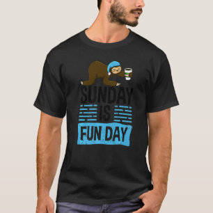 Sonntag Ist Funday Schlafender Kopf Fauler Faulti T-Shirt