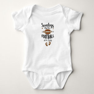Sonntag ist Fußball mit Daddy Baby Geschenk Strampler