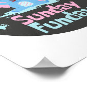 Sonntag lustiger Tag Kawaii lustige blaue Elefante Poster (Ecke)