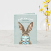 Sonntag mit Maske Sozialabsonderung glücklich Gebu Karte (Gelbe Blume)