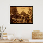 Sonntag Morgen katholische Messe 1861 Poster (Küche)