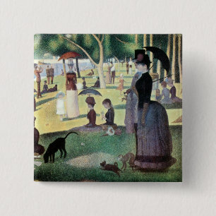 Sonntag Nachmittag Insel La Grande Jatte by Seurat Button