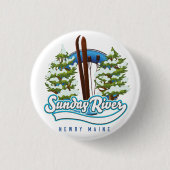 Sonntag-Newry-Maine-Skigame Button (Vorderseite)