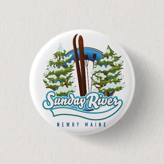 Sonntag-Newry-Maine-Skigame Button (Vorderseite)