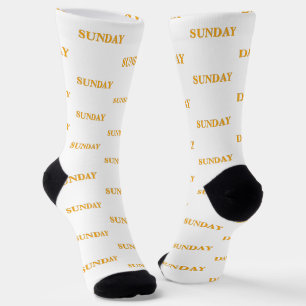 Sonntag Orange Wochentage Socken