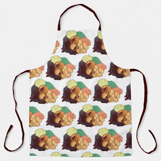 Sonntag Roast Dinner Britisch Food Fleisch Kartoff Schürze (Vorderseite)