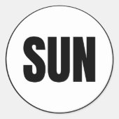 Sonntag Runder Aufkleber (Vorderseite)