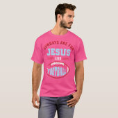 Sonntag sind für Jesus Fußball T T-Shirt (Vorne ganz)