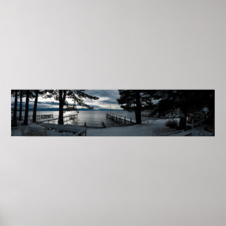 Sonntag Sonnenaufgang im Tahoe-See Poster