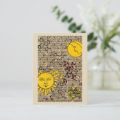 Sonntagabende Sonnenterrasse Postkarte (Stehend Vorderseite)