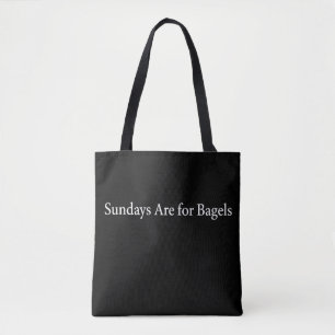 Sonntage sind für Bagel-Tragetaschen   Cute Bagel  Tasche
