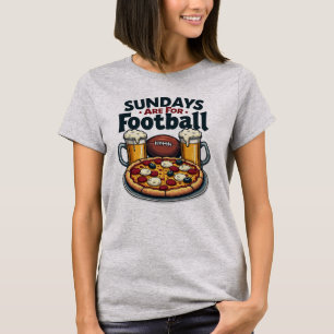Sonntage sind für Football-Bier-&-Pizza-T-Shirt T-Shirt