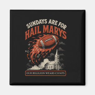Sonntage sind für Hail Marys Lustiger Football-Spi Magnet