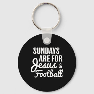 Sonntage sind für Jesus und Football-Fans Christen Schlüsselanhänger