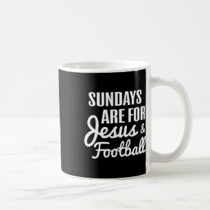Sonntage sind für Jesus und Football-Fans Christli Kaffeetasse